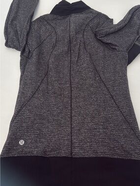 lululemon athletica Heathered Gray Zip-Up Workout Jacket